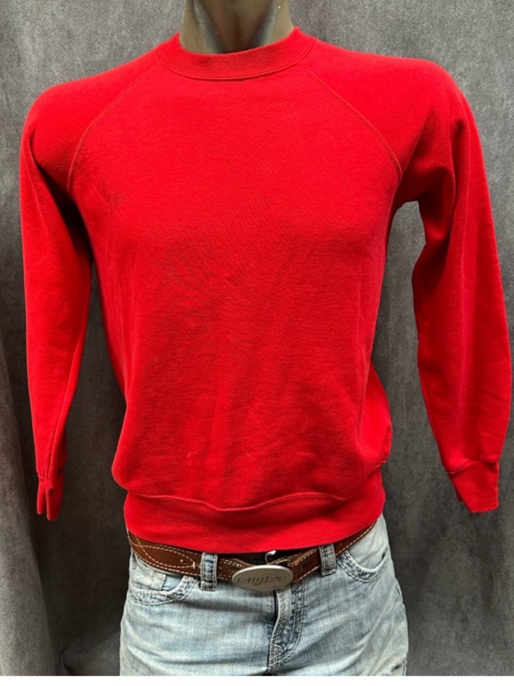 Vintage Raglan sweatshirt Red Lee Sturdy Sweats Men’s Large Thin & Soft